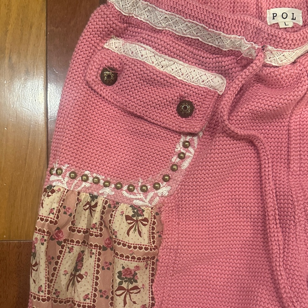 POL Pink Patterned Drawstring Casual Pants - image 3